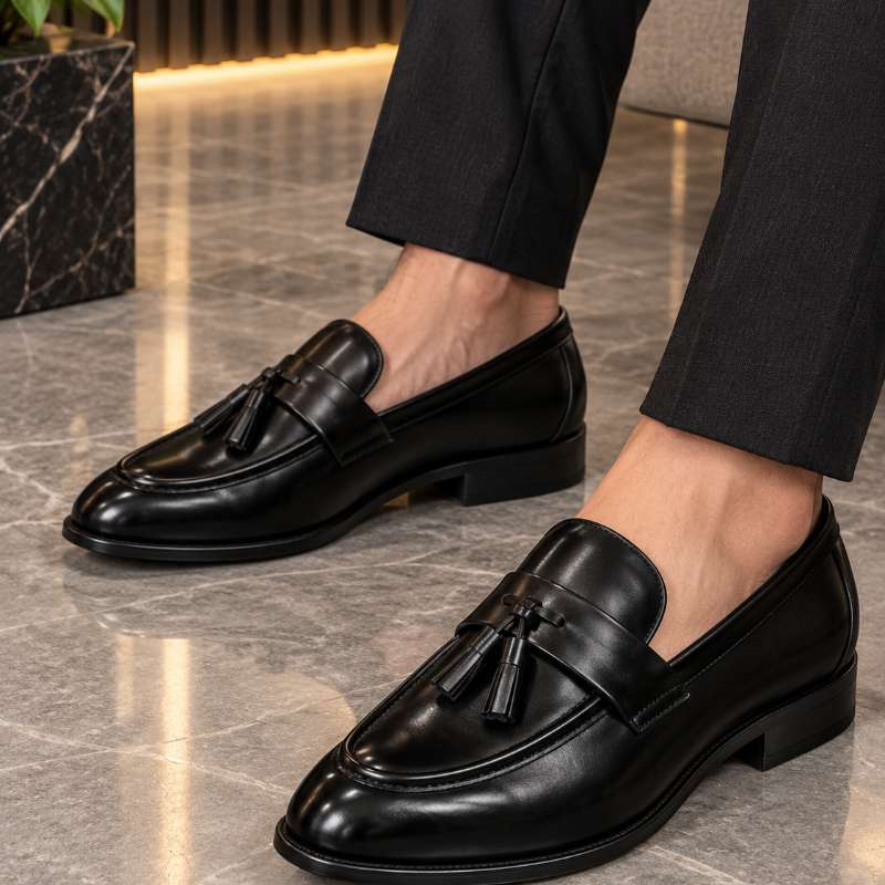 Men's Tassel Moccasins | Premium Faux Leather Loafers | Stylish Formal & Party Wear Shoes