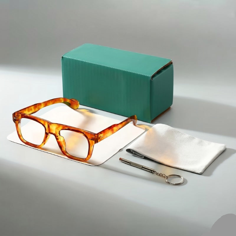 Thick Square Eyeglasses Frame – Premium Acetate Full-Rim Fashion Optical Glasses