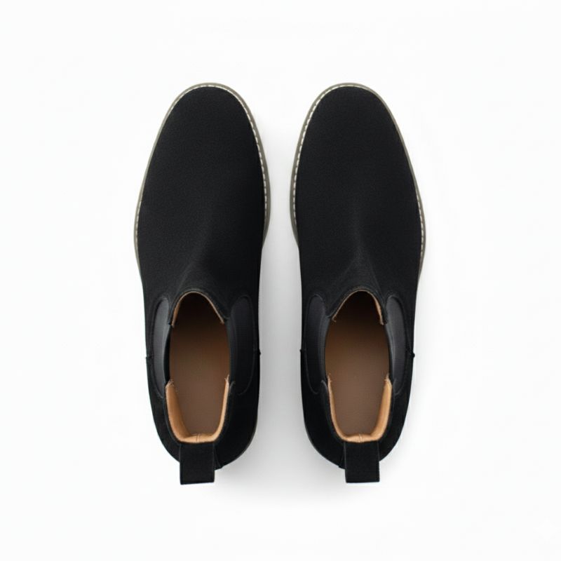 JonasParamount Premium Black Suede Boots – Handmade Leather Sole