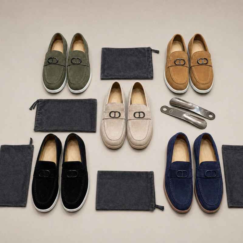 Premium Suede Leather Slip-On Loafers for Men