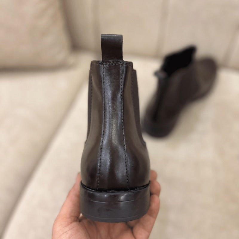Men's Premium Chelsea Boots-Free Faux Leather Ankle Boots with Comfortable TPR Sole