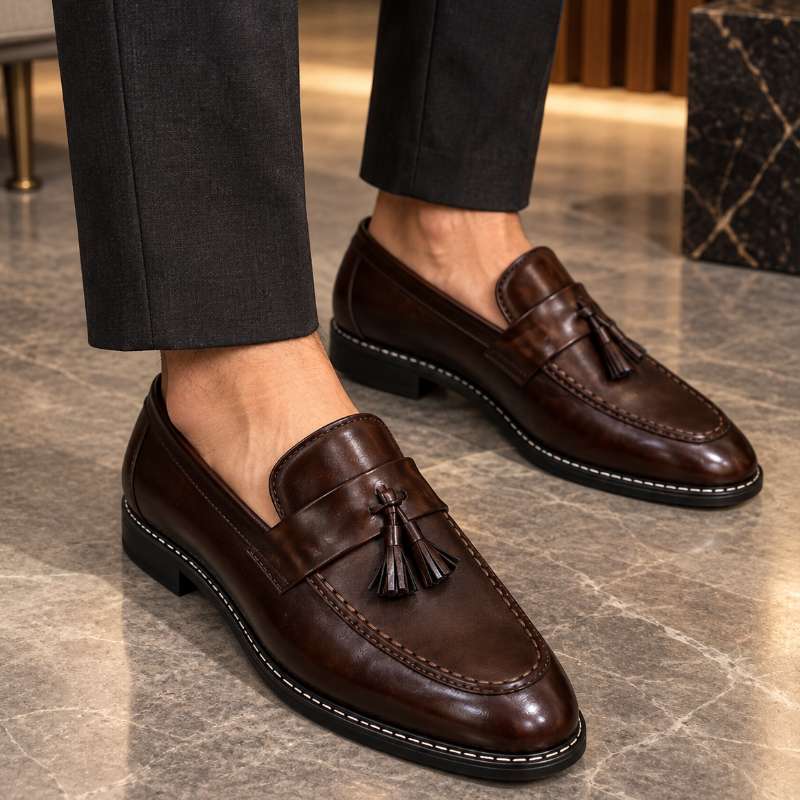 Men's Tassel Suede Moccasins | Premium Suede Touch Loafers | Formal & Party Wear Shoes