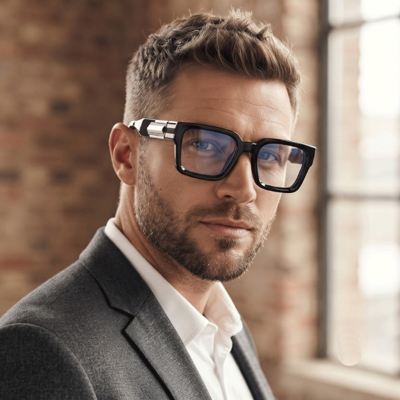 Premium Square Full Frame Blue Light Blocking Eyeglasses for Men & Women