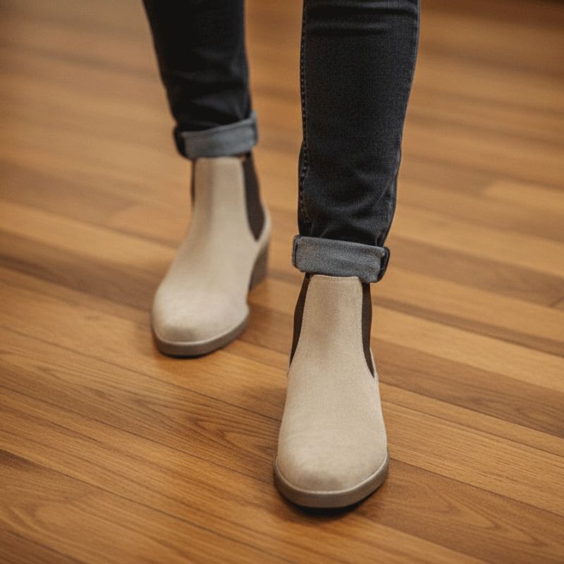 JonasParamount Premium Beige Suede Boots – Handmade Leather Sole
