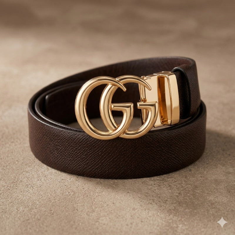 Signature Gold Buckle Belt for Men