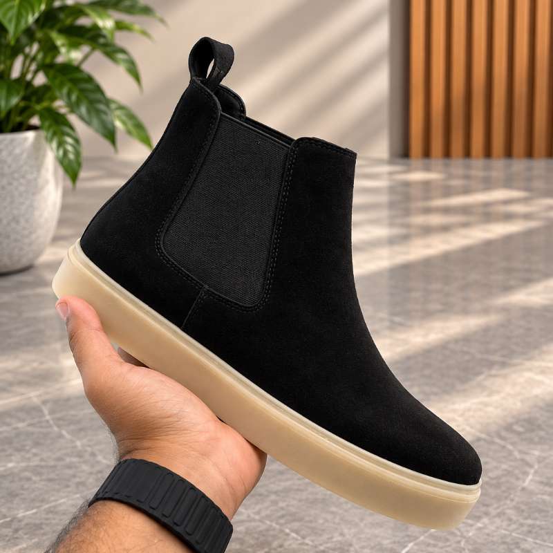 Premium Men's Genuine Suede Leather Chelsea Boots