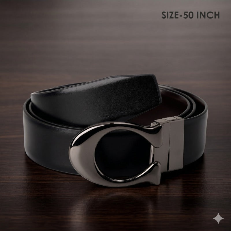 Black Eclipse C Signature Belt for Men