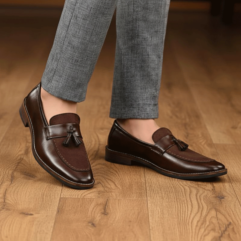 JonasParamount Luxury Tassel Suede Moccasins – Elegant Comfort for Every Occasion