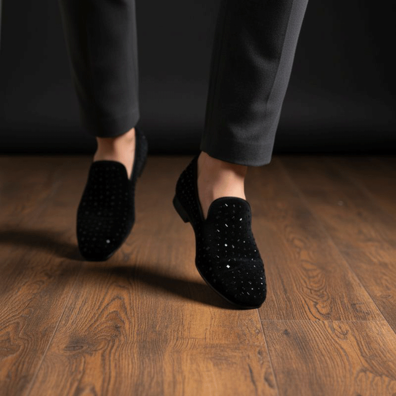 Handmade Velvet Slippers with Premium Studded Design – JonasParamount