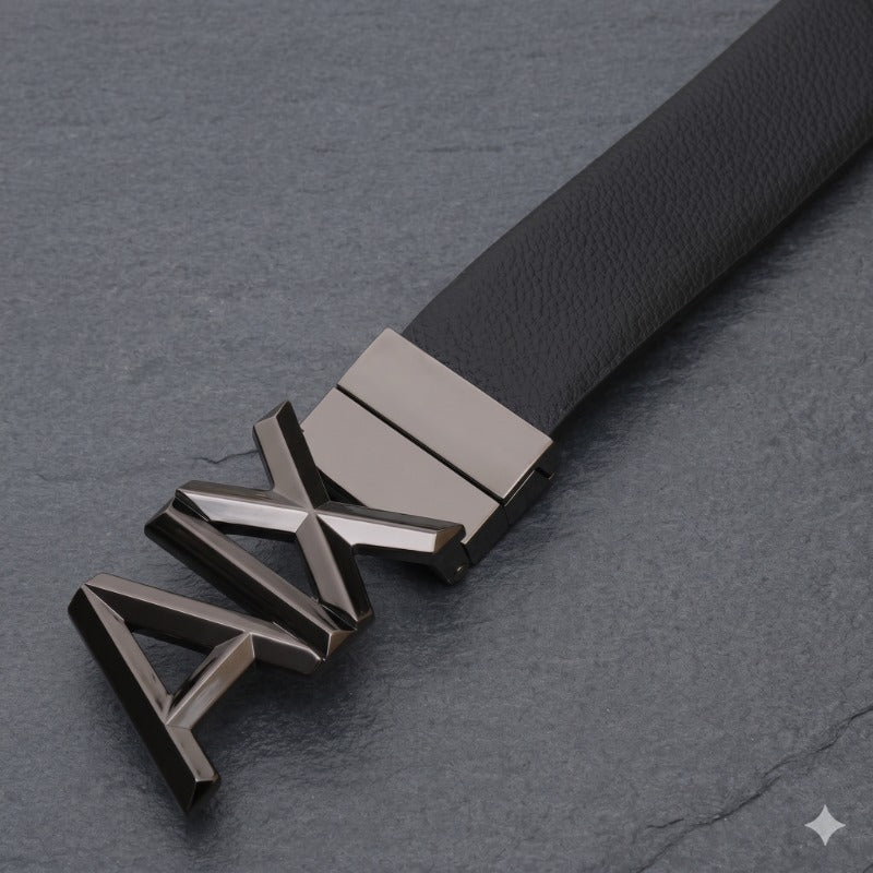 Black Urban Edge Reversible Belt for Men