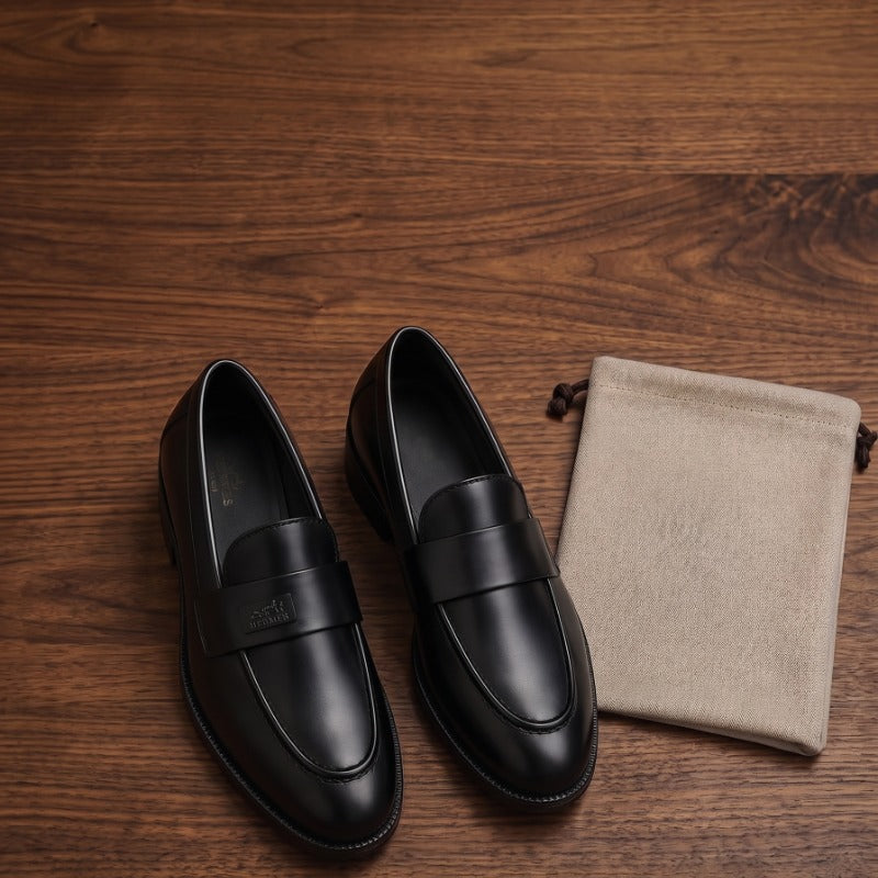 Men's Premium Formal Moccasins – Classic Slip-On Faux Leather Loafers