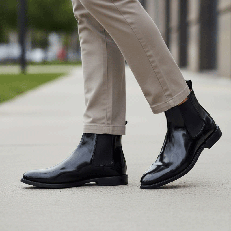 JonasParamount Chelsea Boots – Wrinkle-Free Faux Leather & TPR Sole