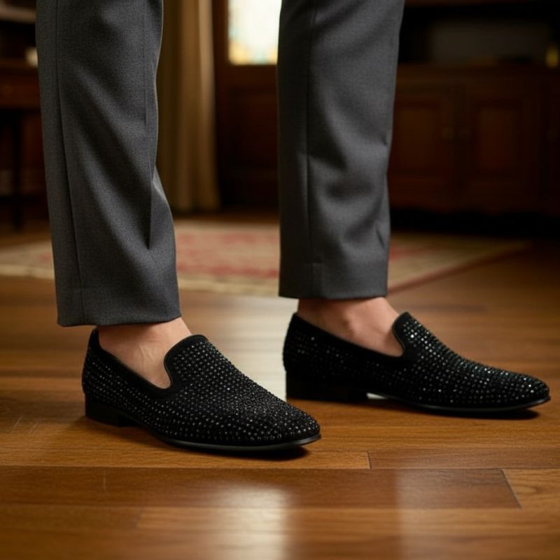 JonasParamount Premium Collection Studded Mirror Work Loafers