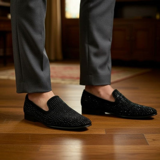 JonasParamount Premium Collection Studded Mirror Work Loafers