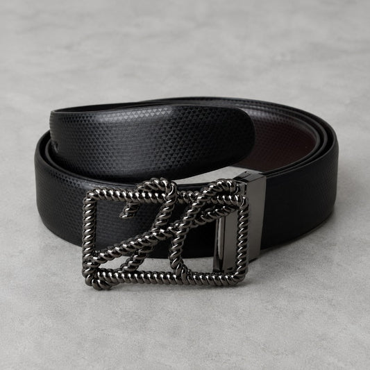 Black Midnight Knot Signature Belt for Men