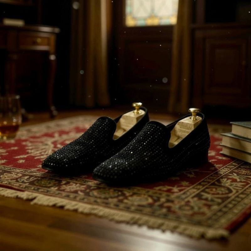 JonasParamount Premium Collection Studded Mirror Work Loafers