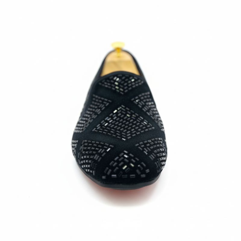 JonasParamount Premium Studded Black Loafers with Durable TPR Sole