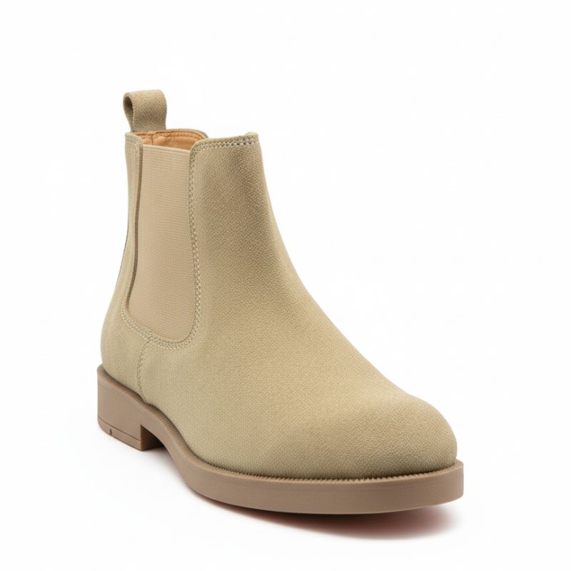 Premium Beige Suede Boots by JonasParamount – Handmade Leather Sole