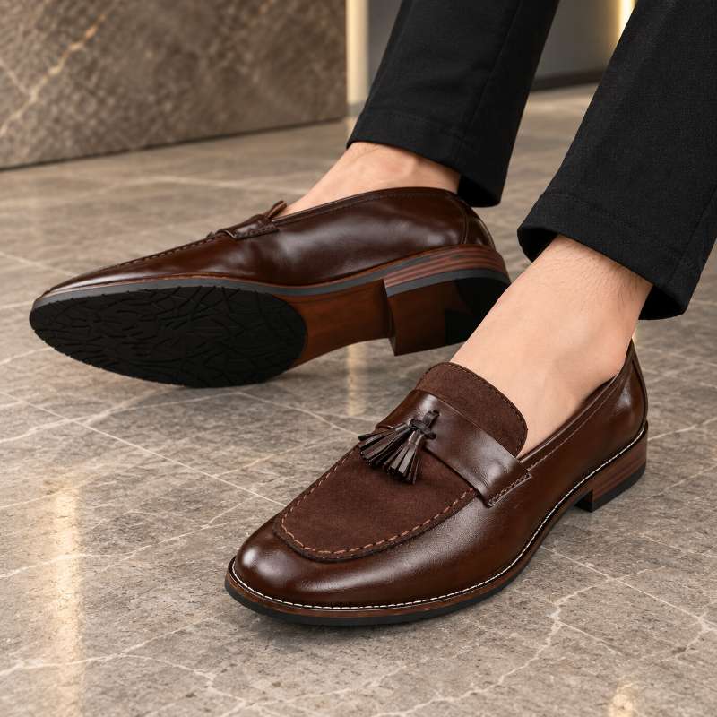 Men's Premium Tassel Suede Moccasins | Stylish Slip-On Loafers for Formal & Party Wear