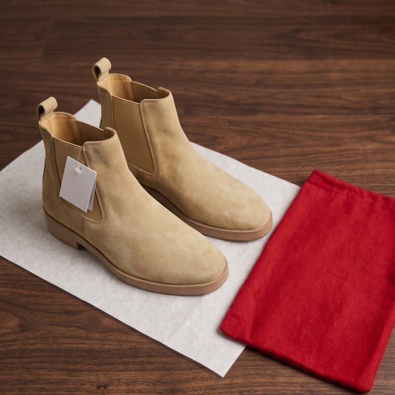 Men's Premium Suede Chelsea Boots – Genuine Indian Suede Leather Ankle Boots