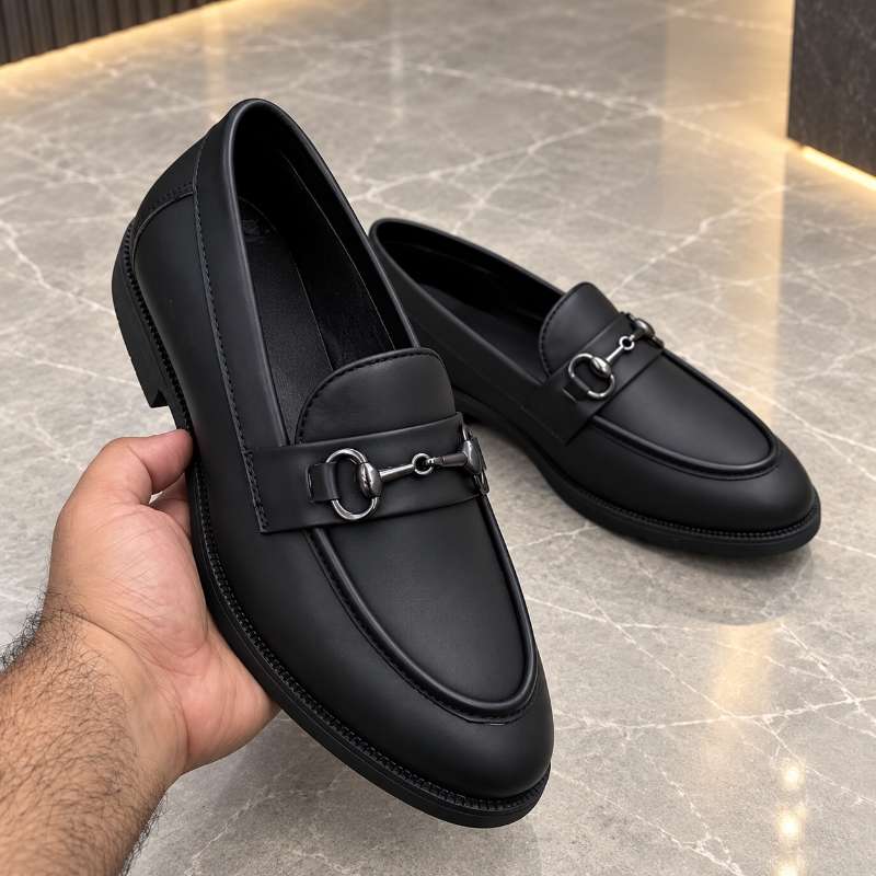 Men's Premium Bit Moccasins | Stylish Slip-On Loafers with Metal Detail