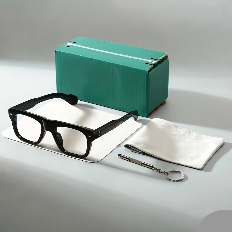 Thick Square Eyeglasses Frame – Premium Acetate Full-Rim Fashion Optical Glasses