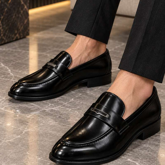 Men's Premium Buckle Moccasins | Faux Leather Loafers | Stylish Formal & Party Wear Shoes