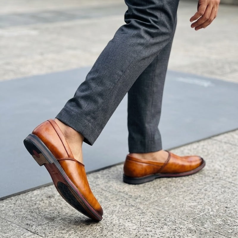 Men's Premium Slip-On Formal Shoes – Wrinkle-Free Faux Leather Office & Party Wear Shoes