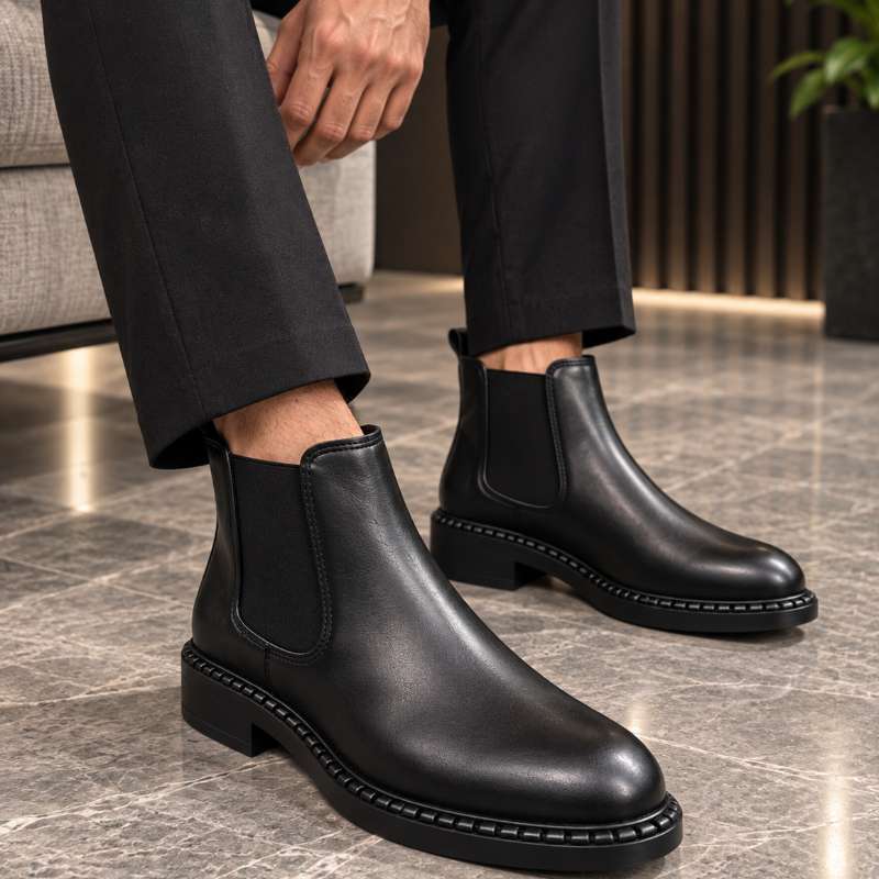 Premium Genuine Leather Chelsea Boots for Men – Handmade Pure Indian Leather