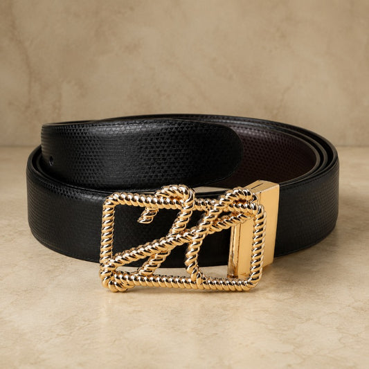 Gold Midnight Knot Signature Belt for Men