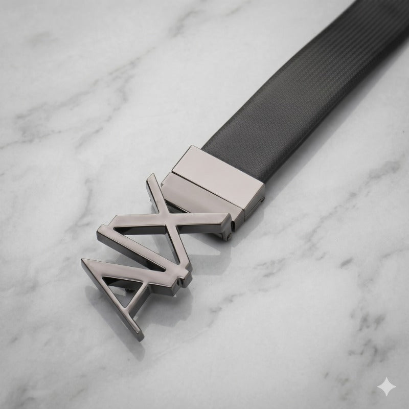 Eclipse Matte Grey Buckle Belt for Men