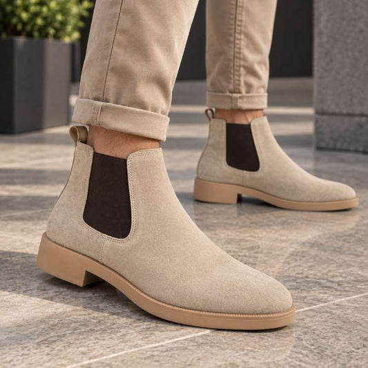 Men’s Premium Suede Chelsea Boots –Suede Leather | Handmade Leather Sole