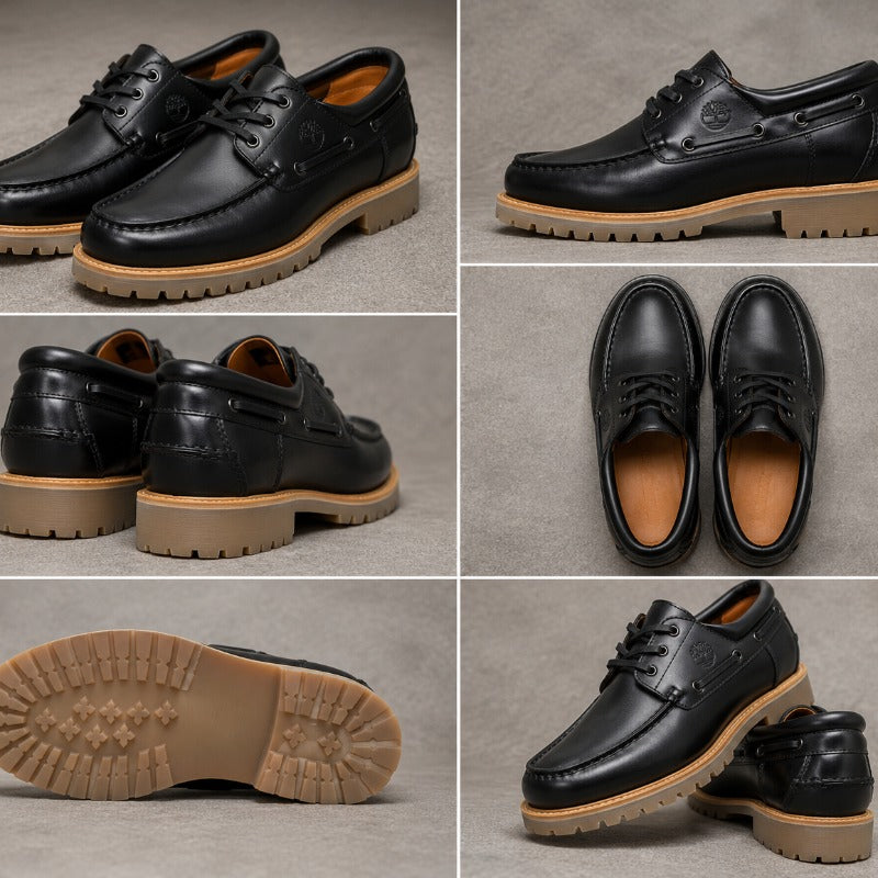 Premium Men’s Boat Shoes – Luxury Leather Casual Lace-Up Shoes