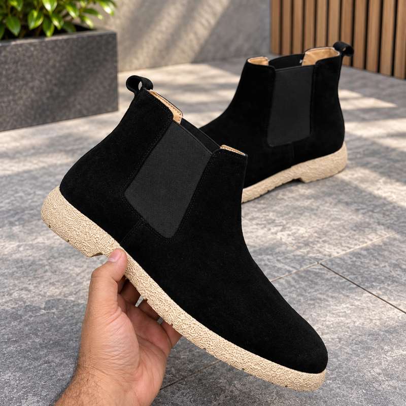 Men’s Premium Genuine Suede Chelsea Boots | Casual Ankle Boots