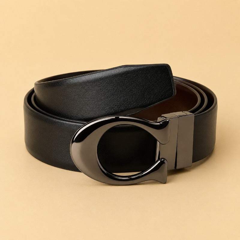 Black Eclipse C Signature Belt for Men