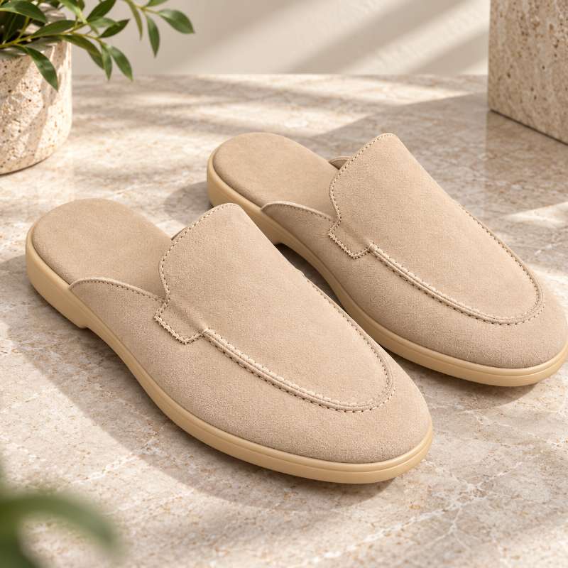 Men's Premium Genuine Leather Slip-On Loafers | Handmade TPR Sole