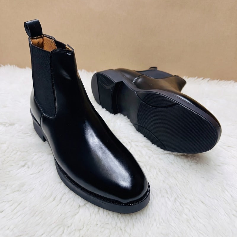 Men's Chelsea Boots – Premium Faux Leather Ankle Boots with Handmade TPR Sole