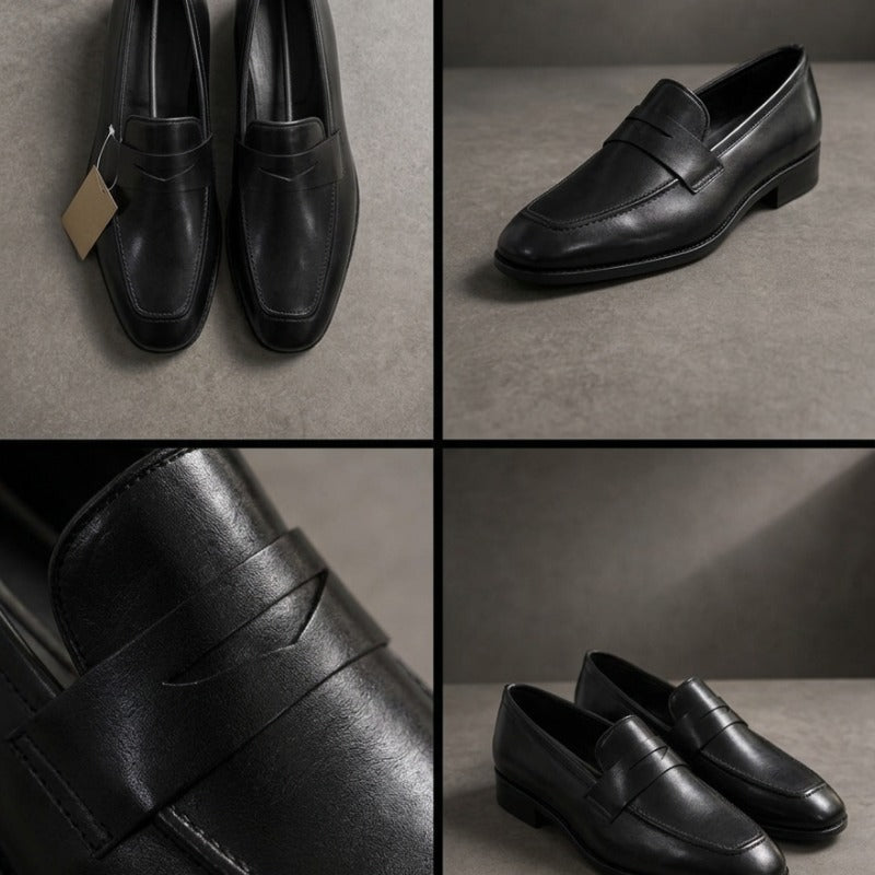 Premium Men’s Penny Moccasins – Luxury Formal Slip-On Loafers