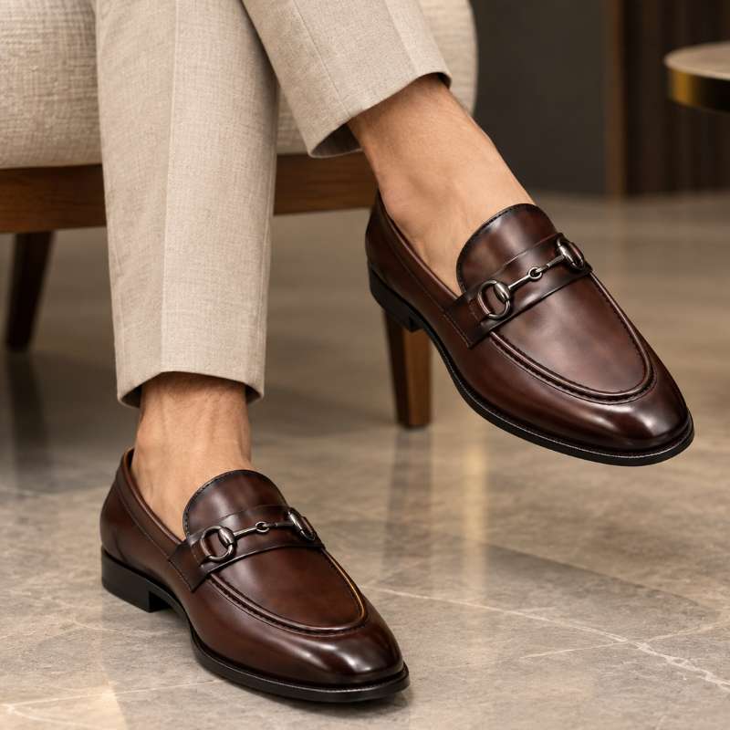 Men's Premium Moccasins | Handmade Faux Leather Slip-On Loafers