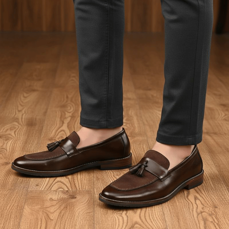 JonasParamount Luxury Tassel Suede Moccasins – Elegant Comfort for Every Occasion