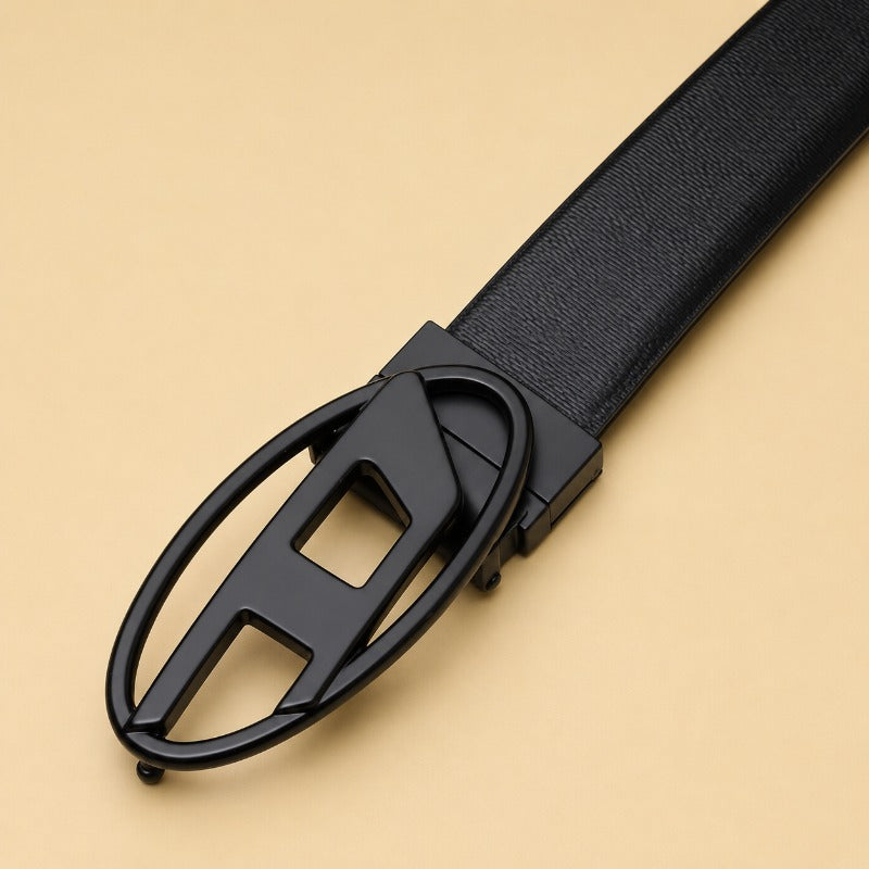 Shadow Black Oval Statement Belt