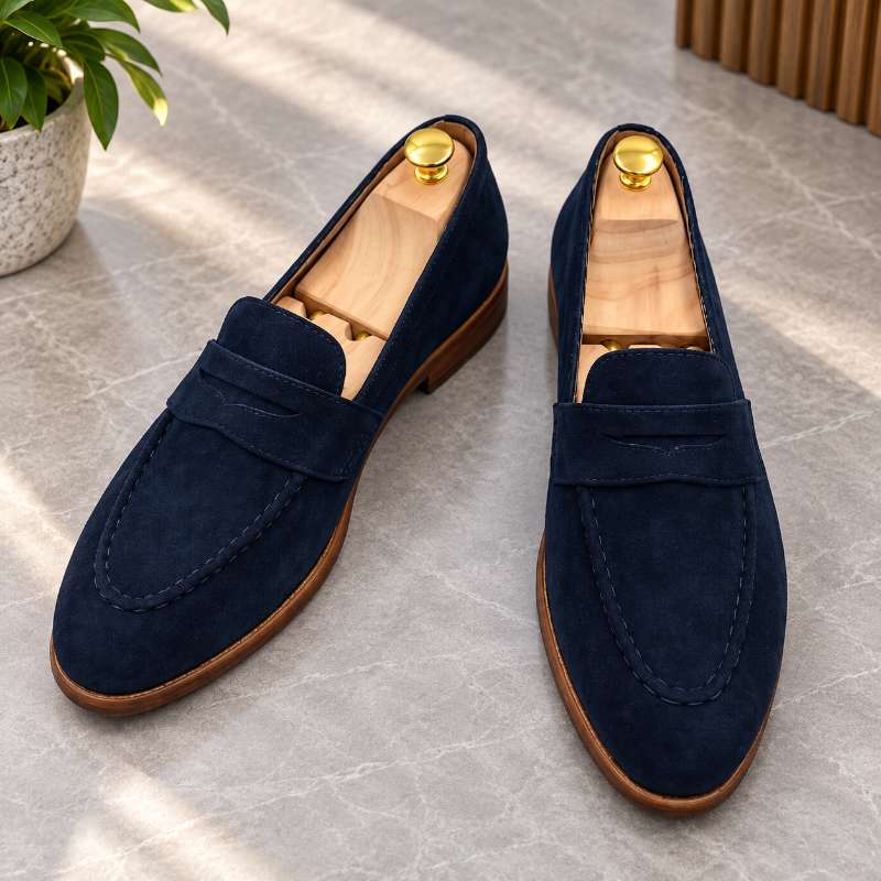 Premium Imported Suede Moccasins for Men | Slip-On Formal Loafers