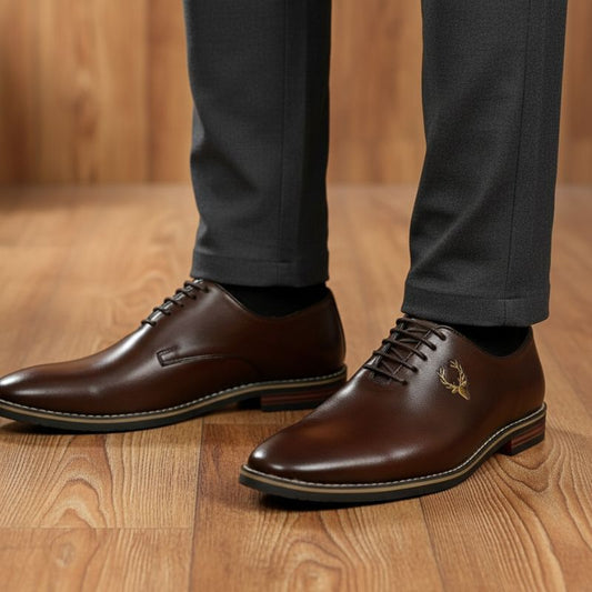 JonasParamount Formal Shoes for Men – Premium Faux Leather Lace-Up