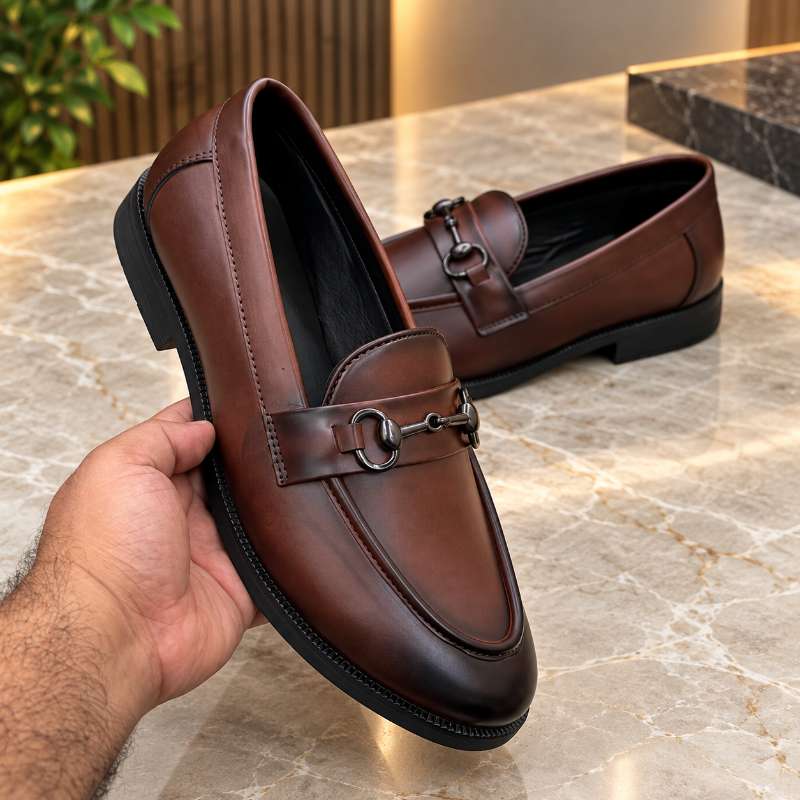 Men's Premium Bit Moccasins | Stylish Slip-On Loafers with Metal Detail