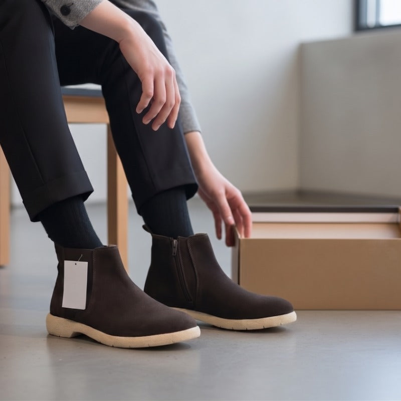 Men's Premium Suede Chelsea Boots – Genuine Indian Suede Leather Handmade Boots