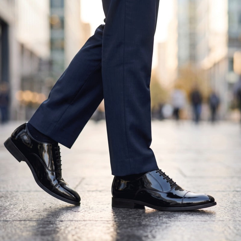 Men's Premium Black Patent Leather Formal Shoes
