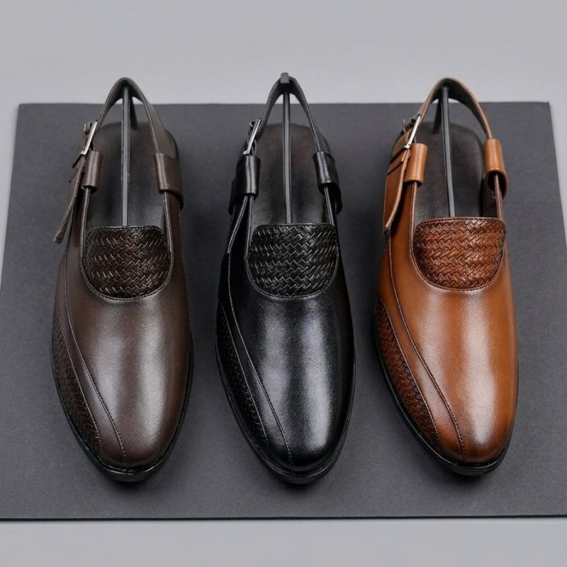 Men’s Woven Peshawari Sandals – Premium Faux Leather Ethnic & Casual Comfort Footwear