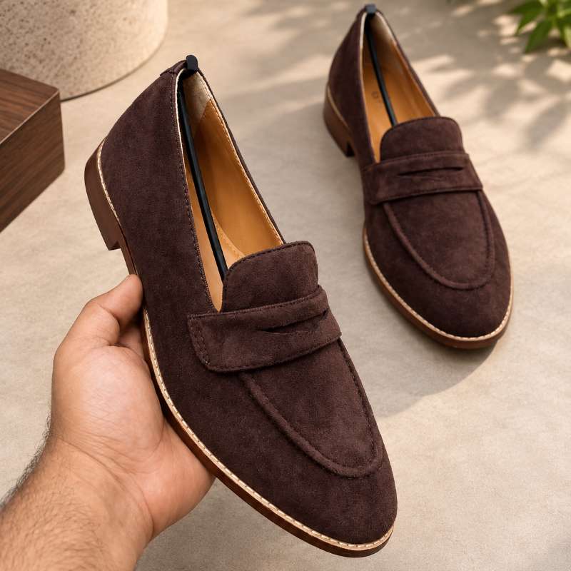 Premium Imported Suede Moccasins for Men | Slip-On Formal Loafers