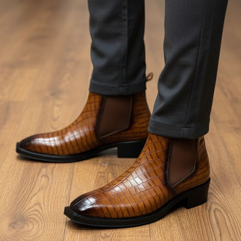 JonasParamount CROCO Chelsea Boots – Stylish Faux Leather & Reliable S