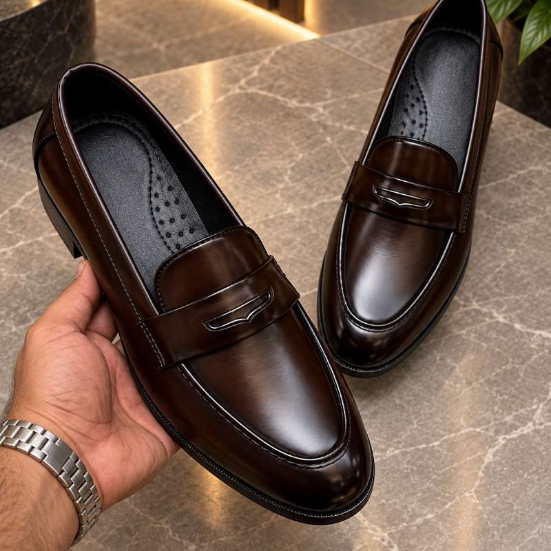 Men's Premium Buckle Moccasins | Faux Leather Loafers | Stylish Formal & Party Wear Shoes
